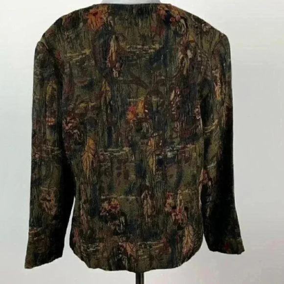 Soft Works blazer size 10 multicolored zip floral - Picture 5 of 9